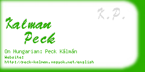 kalman peck business card